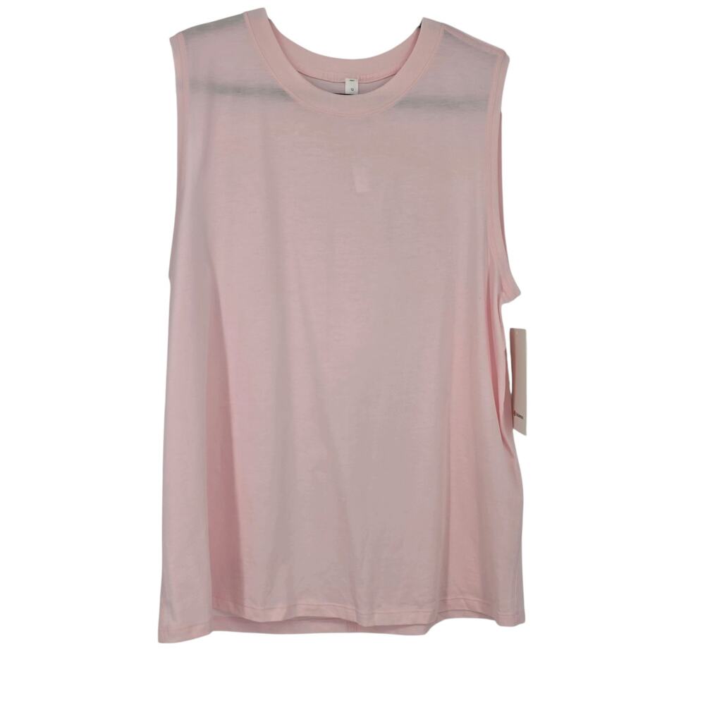 NWT Lululemon Pink Pearl All Yours Cotton Crewneck Muscle Tank Top Size 12